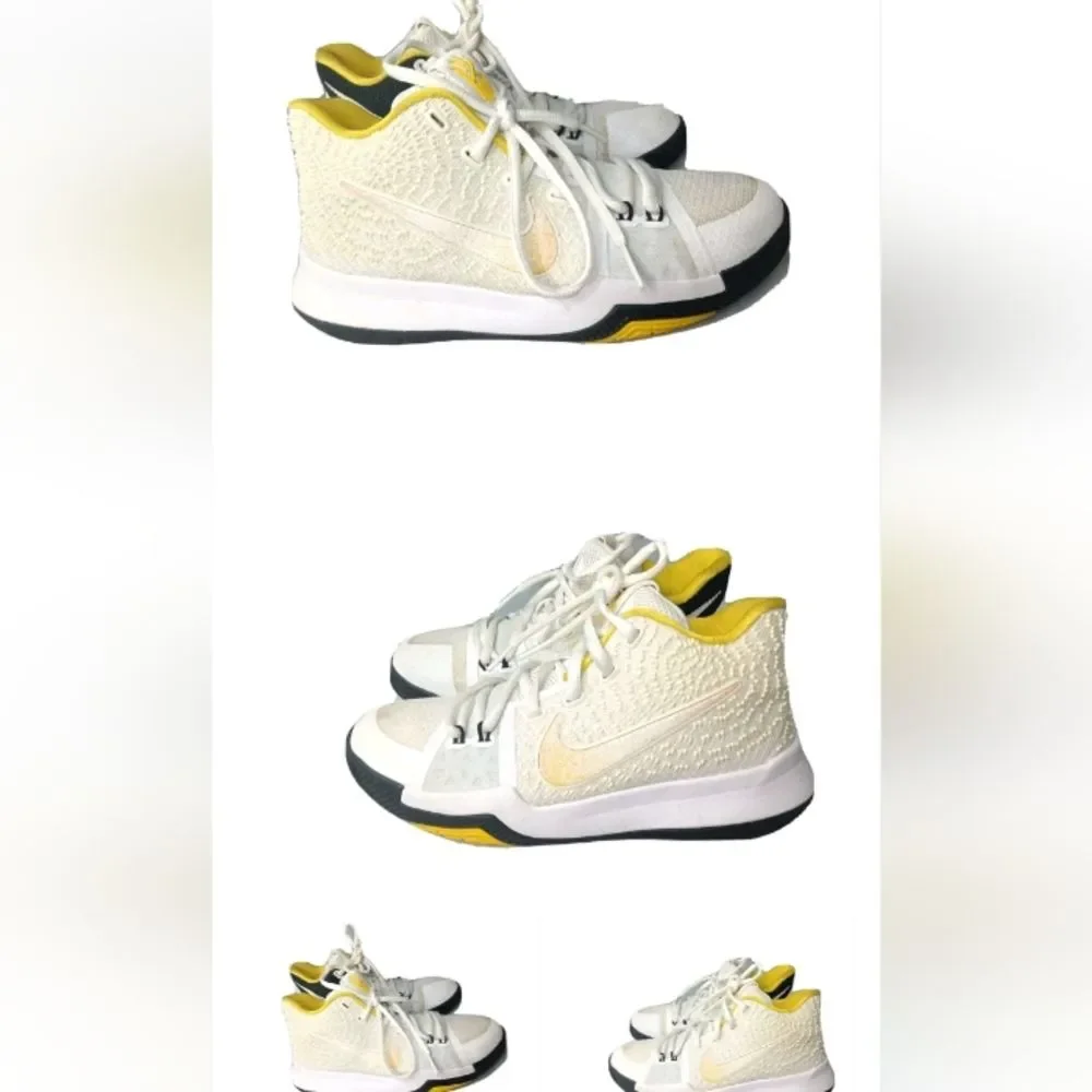 Nike Kyrie 3 N7 Shoes Boys Size 4Y Grade School White,  Maize